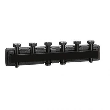 550230 Сталевий колектор в ізоляціїї Ø1 1/2" З x 1 1/2" В (накидні гайки) 3 пари 125 мм