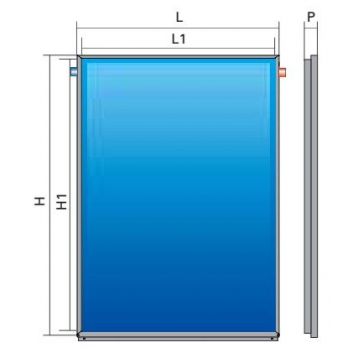 Солнечный коллектор VT вертикальный 1250 x 2000 x 85 мм Ø22 10 bar 199° C Cordivari srl (3400306501310)