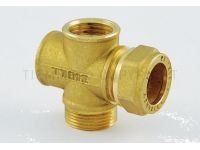 1117FD Solar Кросс-фитинг для подключения зонда/ПВ/трубы Ø22 x 3/4" Tiemme Raccorderie Spa (4710014)