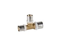 PEXAL BRASS Тройник (пресс) Ø32 (3,0) х 26 (3,0) х 26 (3,0) Valsir S.p.A. (VS0170857)