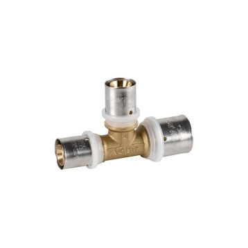 PEXAL BRASS Тройник (пресс) Ø26 (3,0) х 16 (2,25) х 26 (3,0) Valsir S.p.A. (VS0175835)