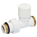 Кран отсекающий прямой БЕЛЫЙ корпус+штуцер Ø1/2" х 24-19 FIRST Carlo Poletti Srl (V140611EF )