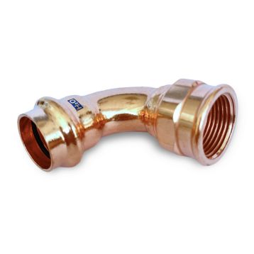 Колено медное под пресс 697U Ø15 х 1/2" С AESPRES UNIKO® RM (697102015U)