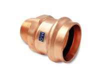 Переходник медный под пресс 687U Ø35 х 1" С AESPRES UNIKO® RM (687100035U)
