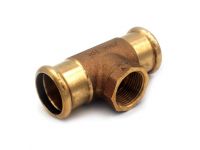 Тройник бронзовый под пресс (аналог 94506) 689 Ø22 х 1/2" В х 22 RM (689102022)