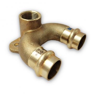 Колено двойное латунное настенное под пресс 685/003U Ø15 х 15 х1/2" RM (685102315U)