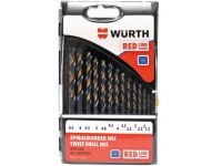 Набор сверл по металлу WURTH HSS DIN338 1,0-10,0 мм, 19 пр. RED LINE (06247001)