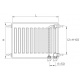 Радіатор сталевий DeLonghi Plattella V6 L тип 22 400 x 1100 1739 Ват нижнє/бокове (0181224233)