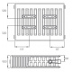 Радіатор сталевий DeLonghi Plattella V6 L тип 22 400 x 1100 1739 Ват нижнє/бокове (0181224233)
