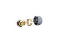 220E CRN Гайка с ниппелем для ПЭ Ø20 х 2,0 х 3/4" хром BIANCHI