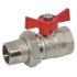Кран-американка кульовий DANUBIO Ø3/4" red PN40 0°C/+95°C Idrosanitaria Bonomi (86500006R)