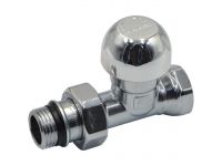 3335C Кран радиаторный отсекающий хромированный Ø1/2" ВЗ прямой Tiemme Raccorderie Spa