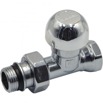 3335C Кран радиаторный отсекающий хромированный Ø1/2" ВЗ прямой Tiemme Raccorderie Spa