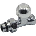 Кран радиаторный отсекающий хромированный Ø1/2" ВЗ прямой Tiemme Raccorderie Spa (3335C 3330012)