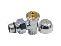 3331C Кран радиаторный отсек.кающий хромированный Ø1/2" х 1/2" ЗЗ угловой TIEMME