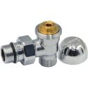 Кран радиаторный отсек.кающий хромированный Ø1/2" х 1/2" ЗЗ угловой TIEMME 3331C (3330005)