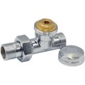 3330C Кран радиаторный отсекающий хромированный Ø1/2" х 1/2" ЗЗ прямой TIEMME (3330C / 3330018)