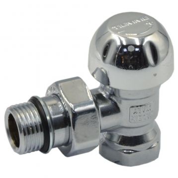 3306C Кран-термостат радиаторный хромированный Ø1/2" ВЗ угловой Tiemme Raccorderie Spa