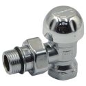 Кран-термостат радиаторный хромированный Ø1/2" ВЗ угловой Tiemme Raccorderie Spa (3306C / 3300016)