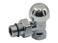 3336C Кран радиаторный отсекающий хромированный Ø1/2" ВЗ угловой Tiemme Raccorderie Spa