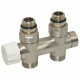 V37510JSB Вузел термостатичний TWIN THERMO BRUSH SILVER прямий Ø1/2" З x 3/4" EK 50 мм
