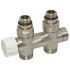 Вузел термостатичний TWIN THERMO BRUSH SILVER прямий Ø1/2" З x 3/4" EK 50 мм (V37510JSB)