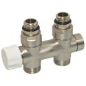 Вузел термостатичний TWIN THERMO BRUSH SILVER прямий Ø1/2" З x 3/4" EK 50 мм (V37510JSB)