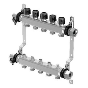 Колектор (нержавійка) з відсічними кранами Smart S LS Ø1 НГ x 2 х 3/4" Uponor GmbH (1088045)