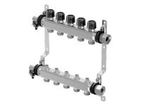 Коллектор (нержавейка) с отсечными кранами Smart S LS Ø1 НГ x 6 х 3/4" Uponor GmbH (1088049)