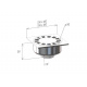650P150 Трап вертикальний латунний хромований 150 x 150 мм x Ø1 1/4" З Ghidini SpA