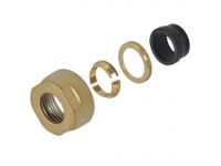 Carlo Poletti Гайка для медной трубы Ø15 мм x 3/4" EK PVD PALE GOLD SATIN (A33109PVDPGSEK)