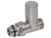 Кран радіаторний прямий BRUSH SILVER Ø1/2" х 24-19 COMPACT Carlo Poletti Srl (V150511J)
