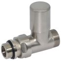 Кран радиаторный прямой BRUSH SILVER Ø1/2" х 24-19 Carlo Poletti Srl.