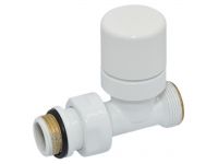 Кран-терм. прямой БЕЛЫЙ корпус+штуцер Ø1/2" х 24-19 FIRST THERMO Carlo Poletti Srl (V142511EF)
