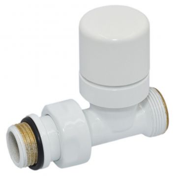 Кран-терм. прямий БІЛИЙ корпус+штуцер Ø1/2" х 24-19 FIRST THERMO Carlo Poletti Srl (V142511EF)