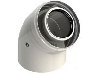 Колено коаксиальный для конденсационных котлов d60/100 mm - 45 ° GROPPALLI S.R.L. (A32160)