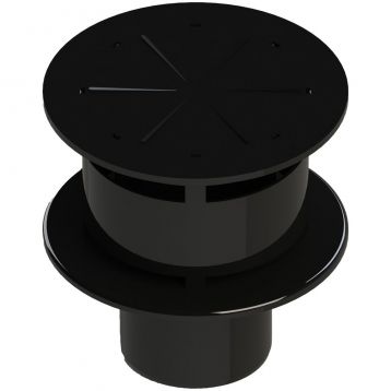 A523138 Кінцевий вітрозахисний вертикальний елемент Ø80 mm (PP NERO OPACO)