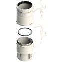 Адаптер-переходник с гофрированной на жесткую трубу d80 mm (2 шт.) GROPPALLI S.R.L. (BB11521)