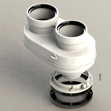 Двойной универсальный комплект распределительного ПО/ГВ с d60/100 на d80/80 GROPPALLI S.R.L. (BB11550)