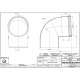Колено для конденсационных котлов d100 mm - 90 ° GROPPALLI S.R.L. (BB5190)