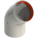 Колено для турбированного газового котла d80 mm 45° GROPPALLI SRL (A3111050) AL