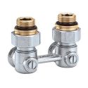 Кран нижнего подключения стального радиатора Ø1/2" х 3/4" угловой Caleffi Spa (301143)