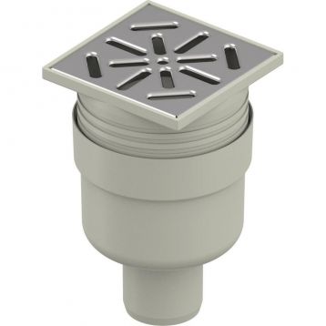 1136469 Трап вертикальний Ø50 нержавіюча решіткаx 100 х 100 мм Uponor GmbH