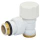V141111EF Термоклапан кутовий БІЛИЙ корпус+штуцер Ø1/2" х 24-19 FIRST THERMO Carlo Poletti Srl