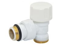 V141111EF Термоклапан кутовий БІЛИЙ корпус+штуцер Ø1/2" х 24-19 FIRST THERMO Carlo Poletti Srl