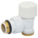 Термоклапан угловой БЕЛЫЙ корпус+штуцер Ø1/2" х 24-19 FIRST THERMO Carlo Poletti Srl (V141111EF)