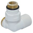 V174211EFSX Кран відс. трьохос. БІЛИЙ корпус + штуцер Ø1/2" х 24-19 SX (лівий) FIRST CORNER