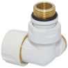 V175111EFDX Термоклапан трьохос. БІЛИЙ корпус + штуцер Ø1/2" х 24-19 DX (правий) FIRST CORNER