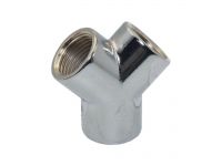 Тройник Y-образный (хром) Ø1/2" ВВВ FP Pattaroni (F126CR001)