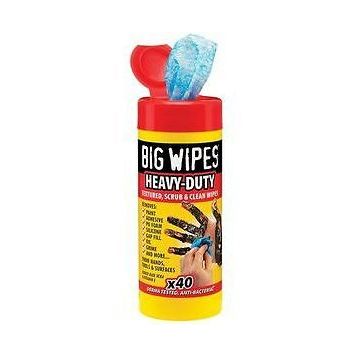 Серветки чистячі промислові 17 см х 25 см туба 48 шт BIG WIPES INDUSTRIAL "+" (20294008)